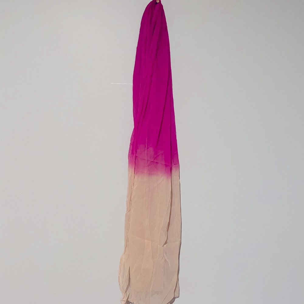 Pink and beige scarf